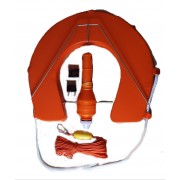 Man Over Board Kit. Lifebuoy, Light, V Bracket & throw line.